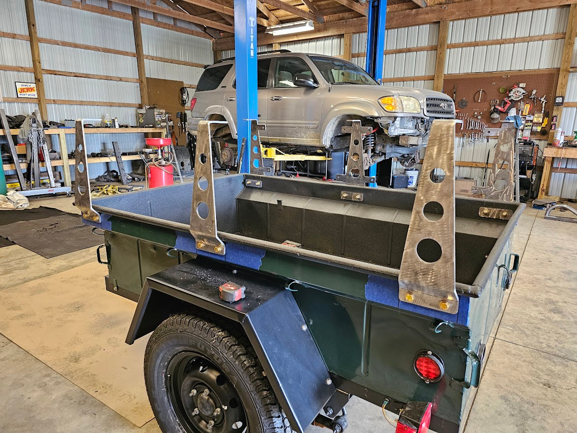 M416 bed rack 3 rails with 3/16" molle panels